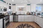 Fully equipped kitchen with Cape Cod Bay views